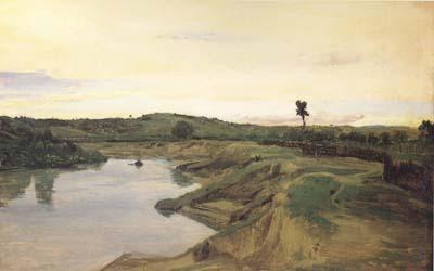 Jean Baptiste Camille  Corot La promenade du Poussin (mk01) Sweden oil painting art